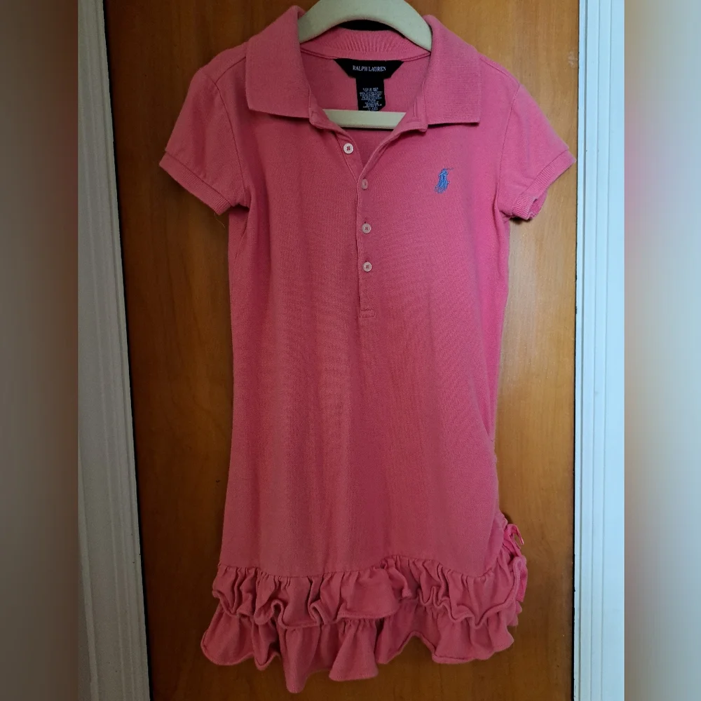Ralph Lauren Pink Polo Dress for Kids